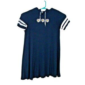 J for Justify 2X Daisy Floral Hood Dress Blue Embroidered Soft Lounge Nightwear